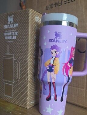 Stanley Lavender FlowState Tumbler with Anime Character Art